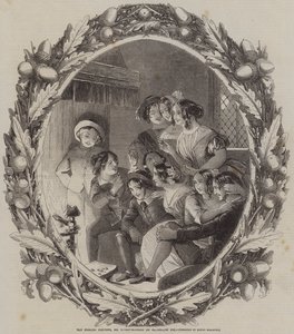 Old English Customs, Nut-Burning on All-Hallow Eve by Joseph Kenny Meadows